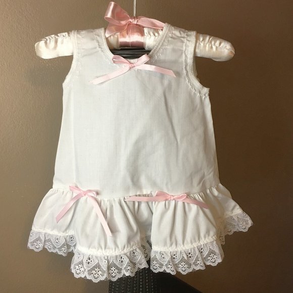 Elegant Grandma-Made 2-piece Layered Pinafore Velvet Baby Dress 👶🎀 - Picture 11 of 15